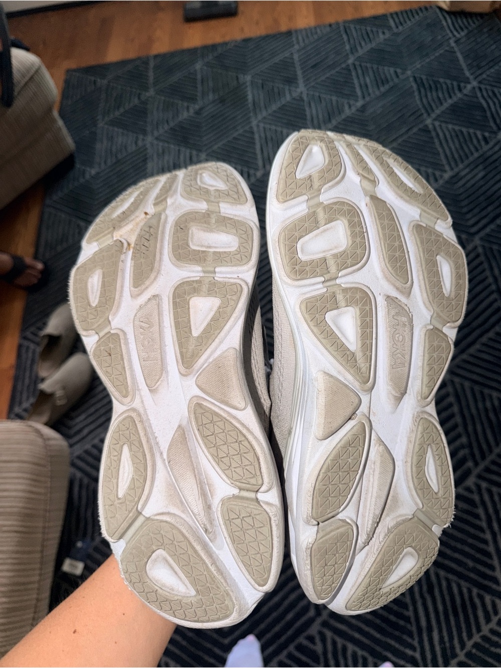 Hoka Bondi Running Sneakers with Peach Accent - Picture 3 of 3
